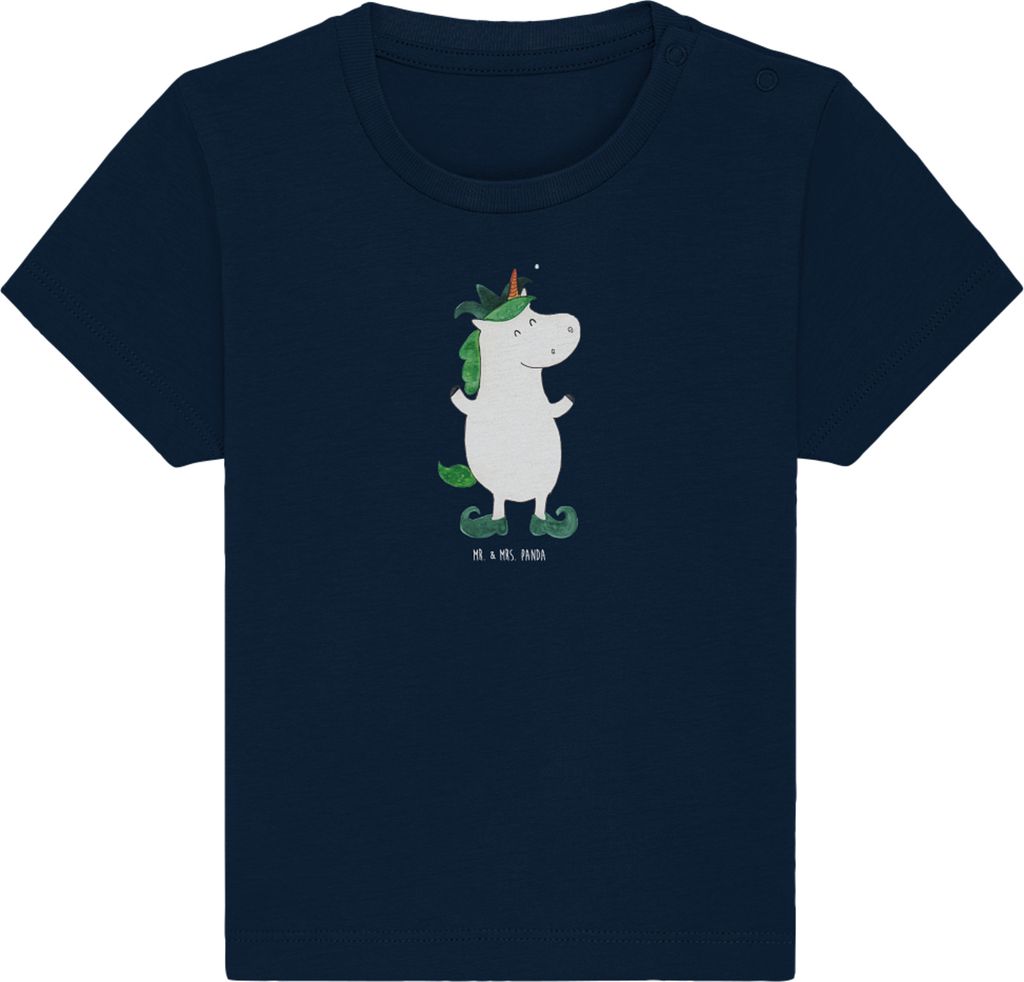 Mr. & Mrs. Panda T-Shirt Einhorn Joker 12. - 18. Monat - French Navy - Geschenk, Unicorn, Mittelalter, Kasper, Baby, Organic, Einhörner, Babyshirt...