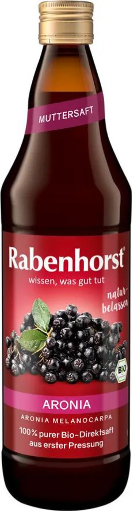 Jus d'aronia 100% pur jus sans sucre ajouté 750 ml lot de 6