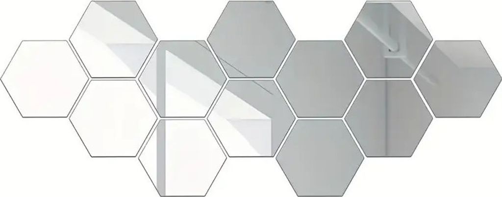 mormark Spiegelaufkleber selbstklebend sechseckig HEXAGEM Produktbild 