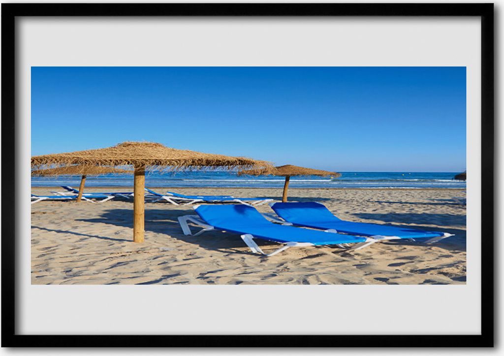 Bild 70x50 MDF-Rahmen Wandkunst Strand Meer Landschaft