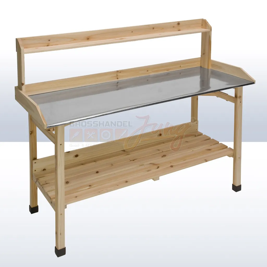 Table de jardin en métal noir 120x45x111 cm avec structure anticorrosion