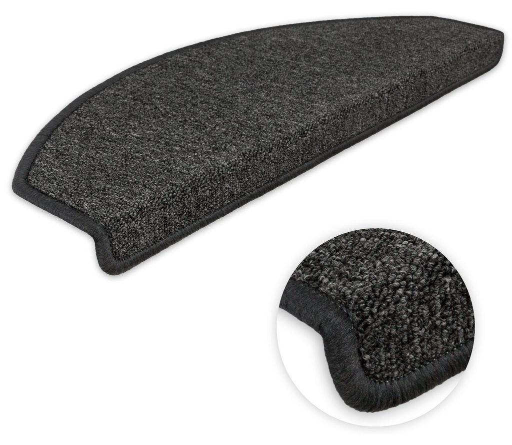 Stufenmatten Ariston Halbrund 65x24cm Trittfläche Anthrazit Produktbild 
