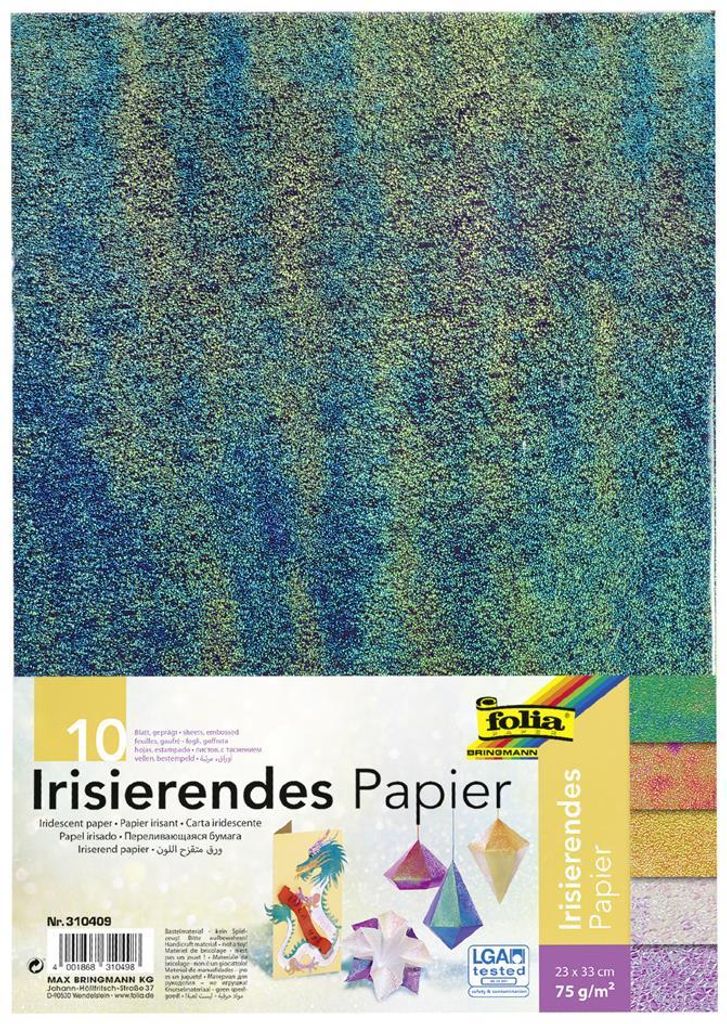 Folia Papier irisé 75g/m², 23x33cm, 10 feuilles, 2 Image du produit 