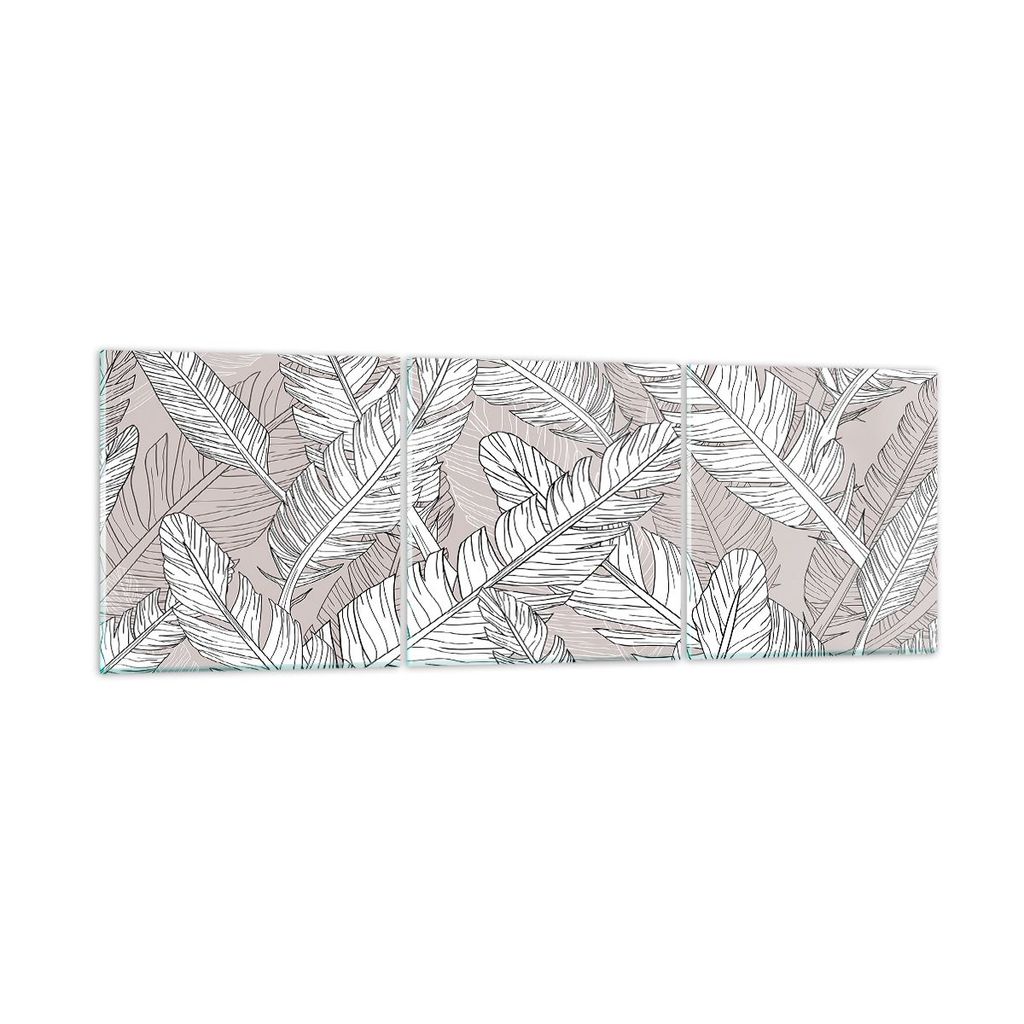 Bilder auf glas - Feder Grafiken - 120x40cm - Glasbilder - Wandbilder - Kunstdruck - zum Aufhängen bereit - Wanddekoration aus Glas - Glas Bilder ...