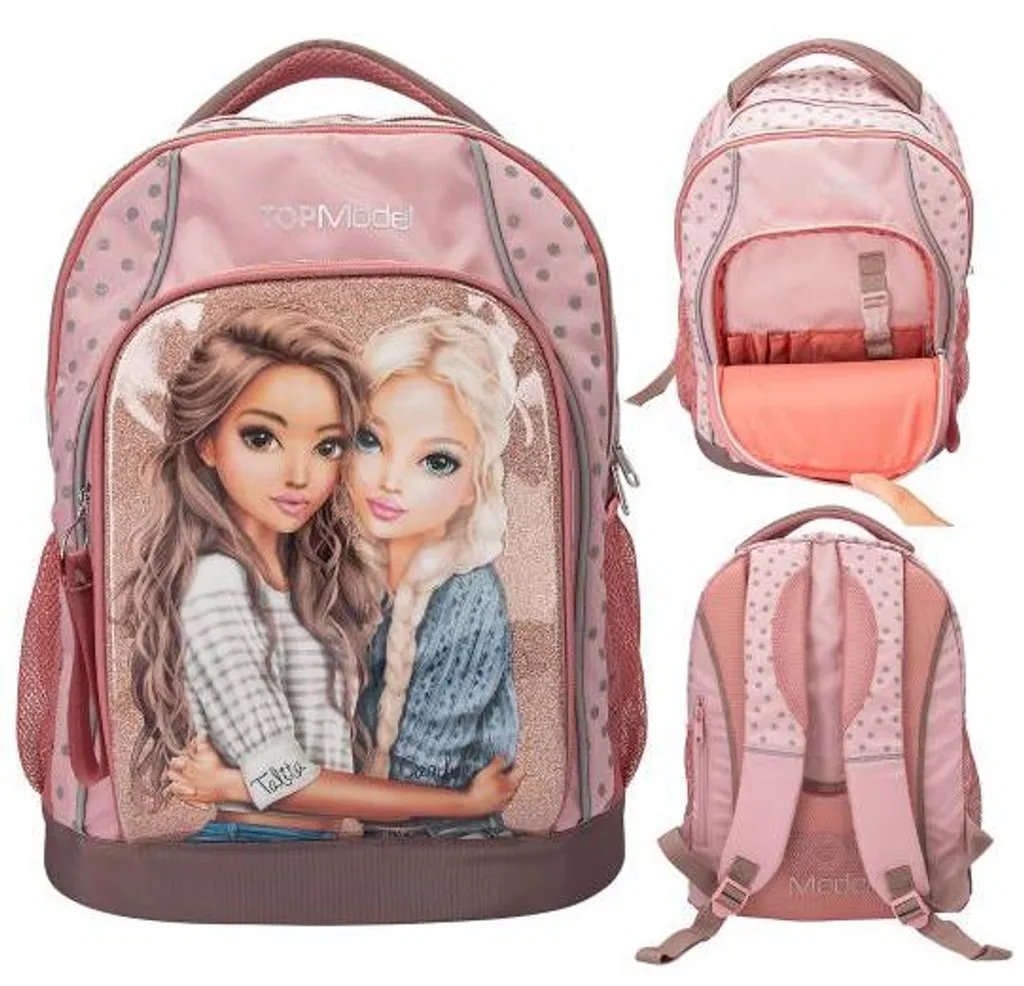 Sac à dos d'école rose TOPModel Dots pour le collège et les loisirs chic