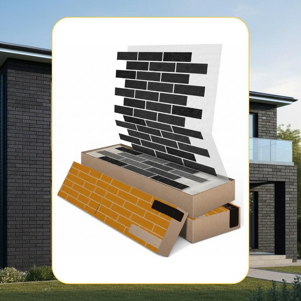 AMK Fassadenpaneele 010 Schwarz – Steinoptik Fassade mit Marmorgranulat