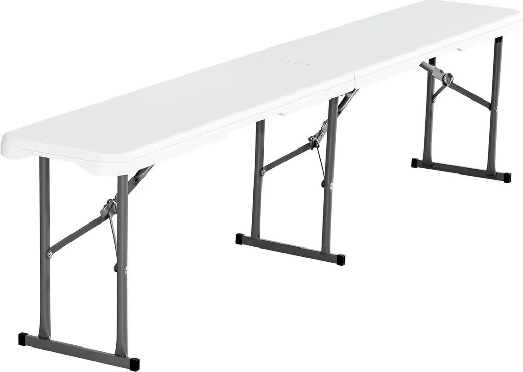 Banc pliable 183 cm gain de place : l'assise portable facile à ranger