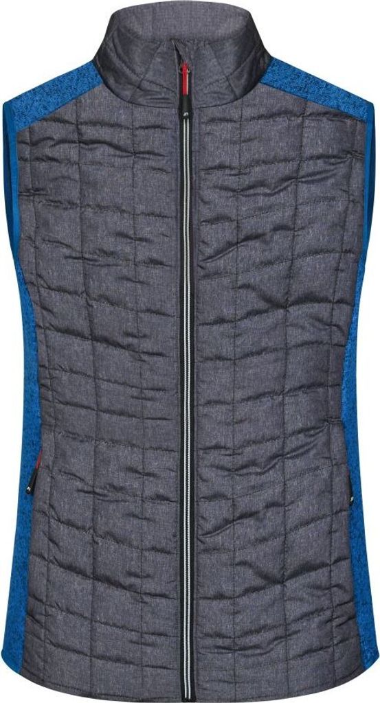 Weste im stylischen Materialmix royal-melange/anthracite-melange, Gr. L
