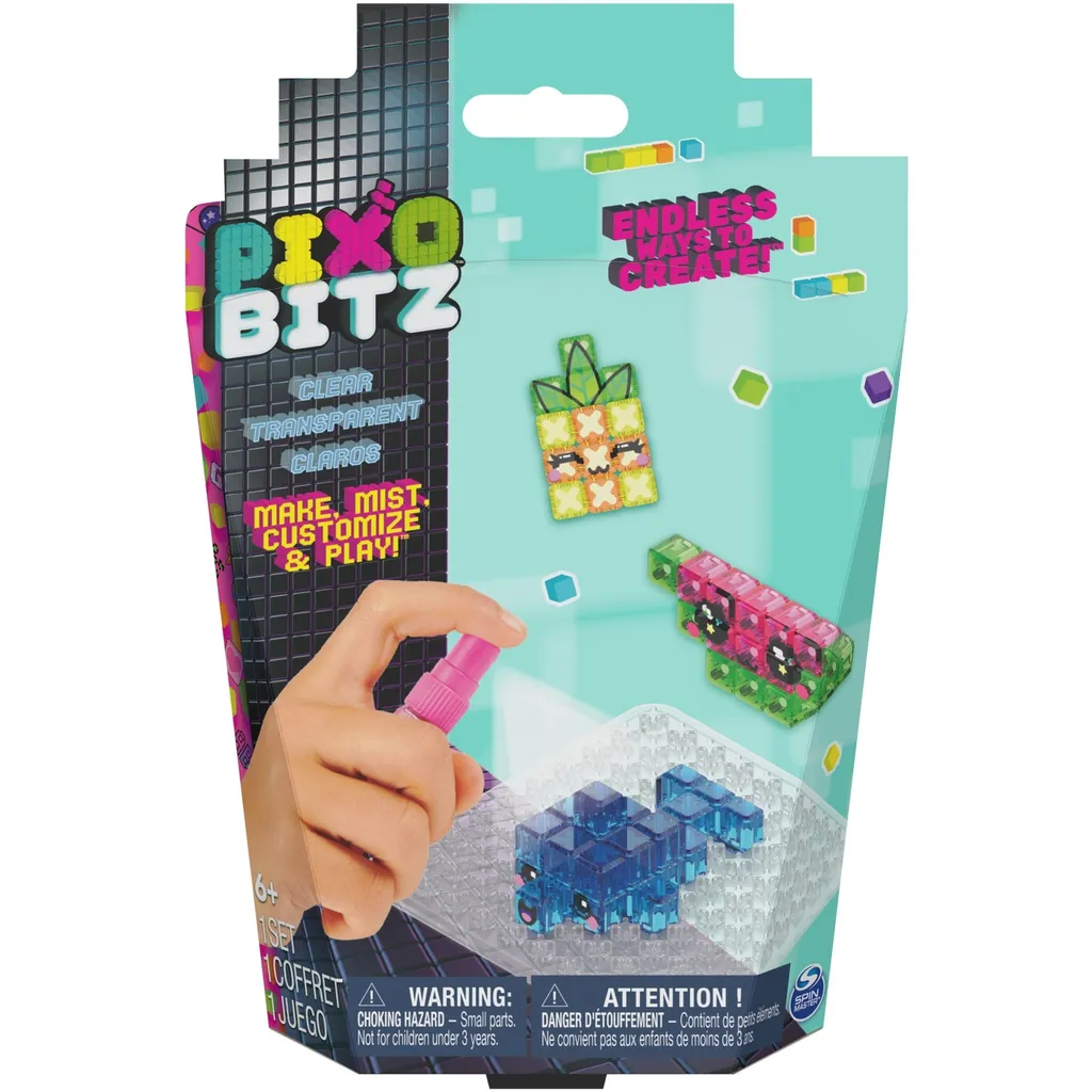 Pixobitz Recharge 156 Cubes Hydro-Adhésifs Transparents sans Colle