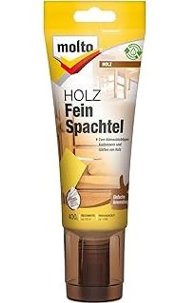 Molto Holz Stucco Bianco 400g - Ideale per Riparazioni Sottili Legno
