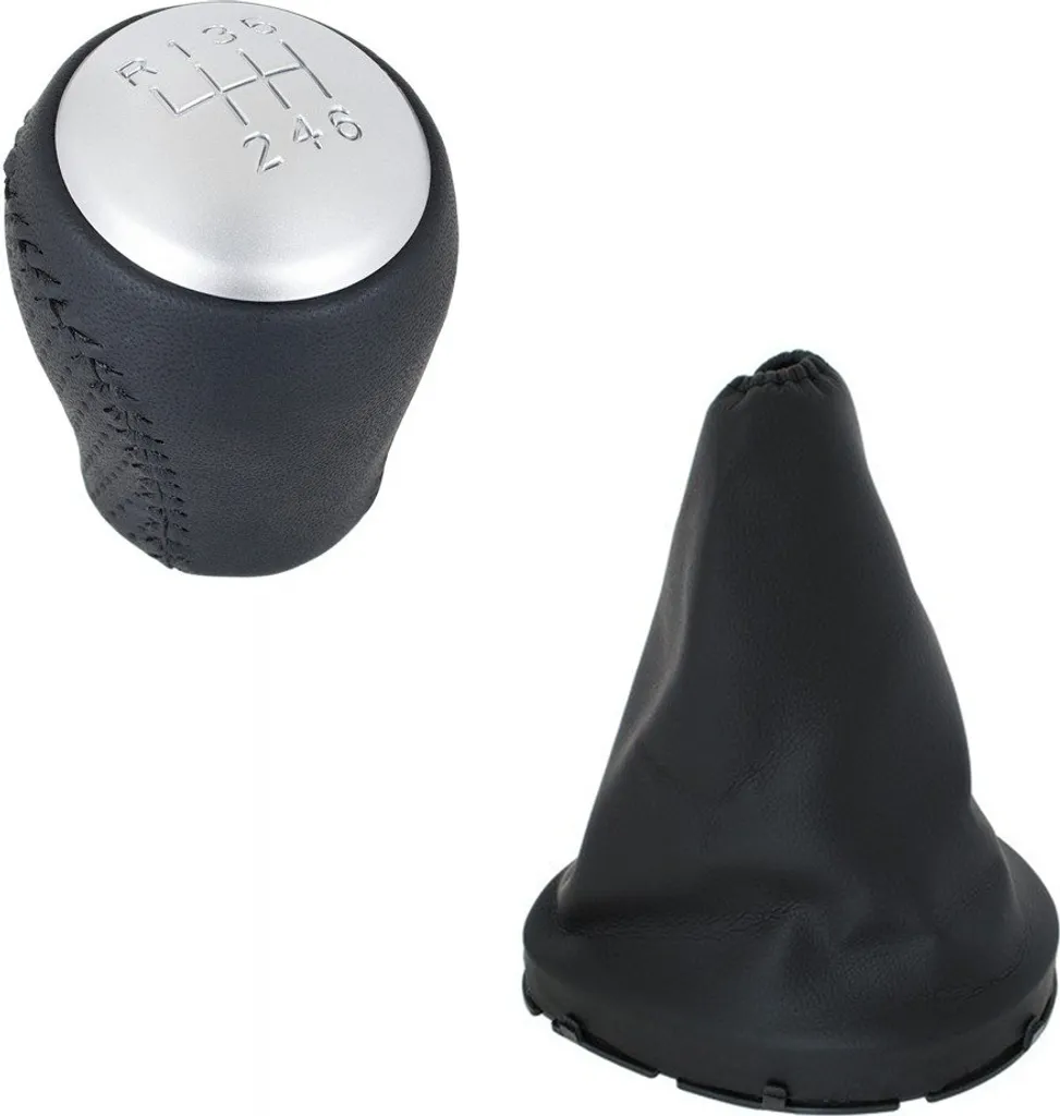 Soufflet et Pommeau de Vitesse Argent pour Nissan Qashqai J10 6 Rapports