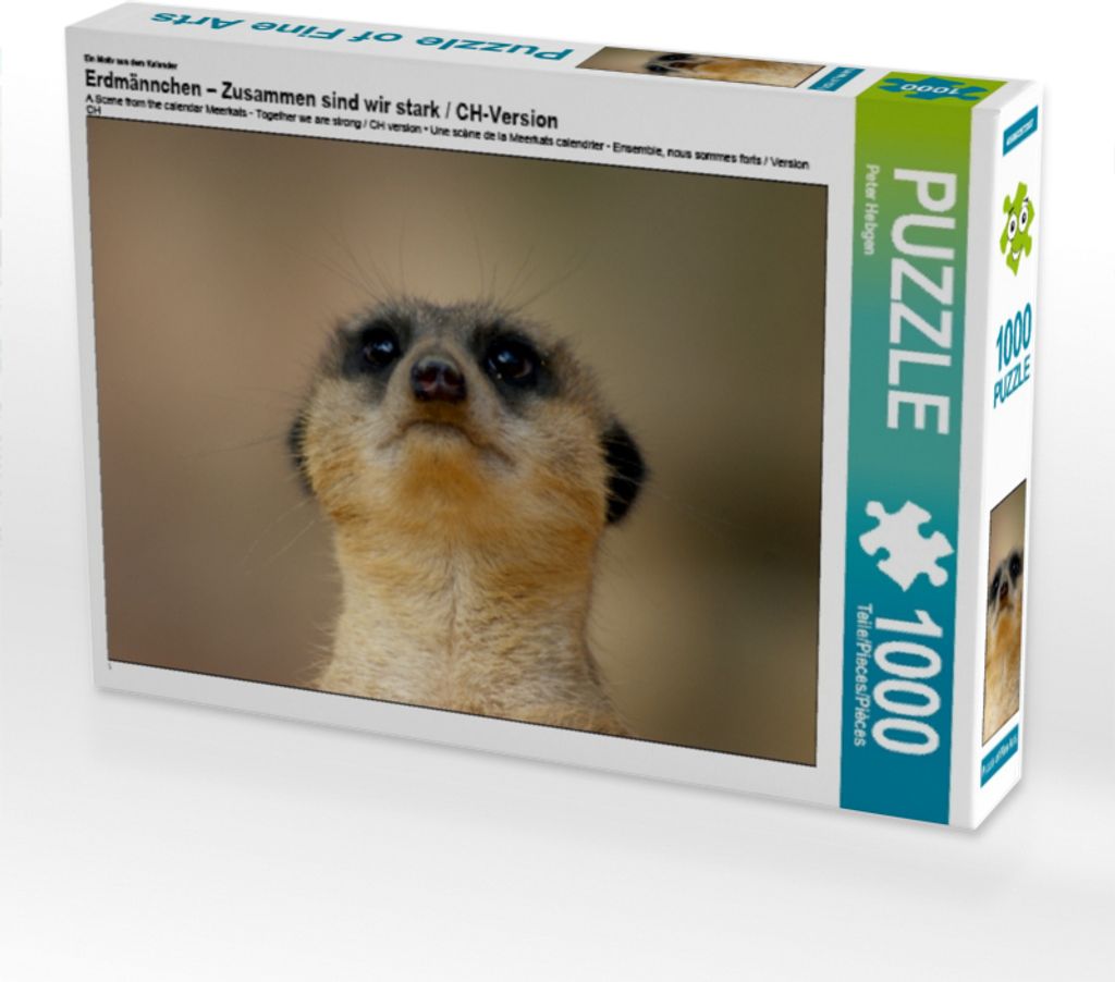 Calvendo Ein Motiv aus dem Kalender Erdmännchen – Zusammen sind wir stark / CH-Version 1000 Teile Puzzle quer 640x480mm, Hebgen Peter; 7365640