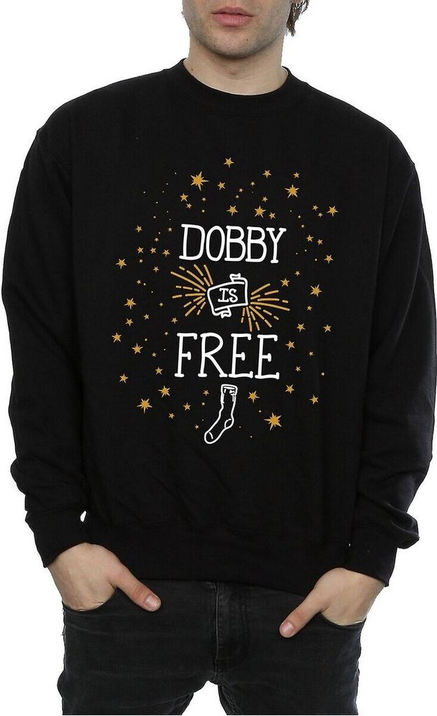 Harry Potter - "Dobby Is Free" Sweatshirt für Herren BI945 (XXL) (Schwarz)