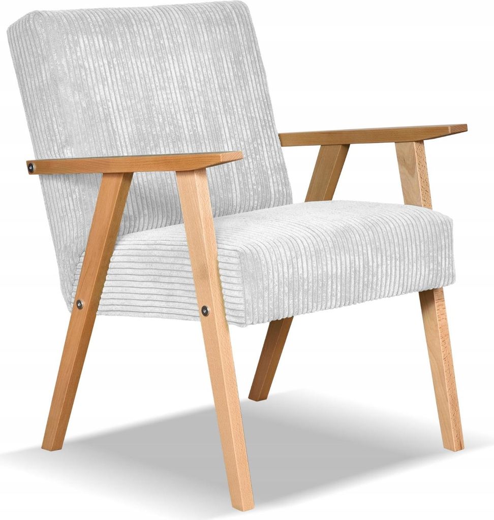 Family Meble Klassischer Sessel Soler Relaxsessel Fernsehsessel Bequemer Sessel Loungesessel Sessel Wohnzimmer Schlafzimmer Büro Hellgrau(A)