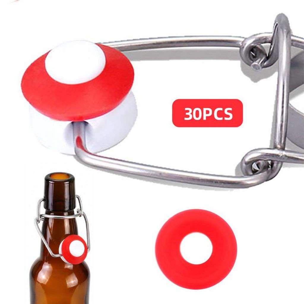 30er-Set Silikon Dichtungen für Bügelflaschen (Ø24 mm) in Produktbild 