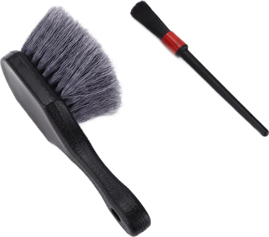 Kit Cura Dettagli Auto 2 Pezzi - Pennelli Setole Morbide Top Quality