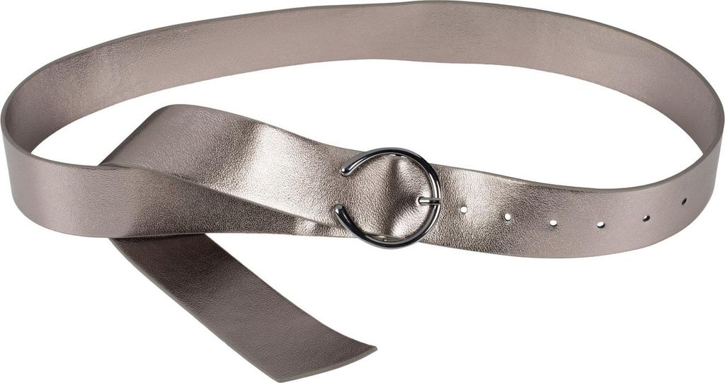 styleBREAKER Damen Einfarbiger Taillengürtel mit Schließe in Hufeisen Form, Unifarben, Hüftgürtel, Onesize 03010120
