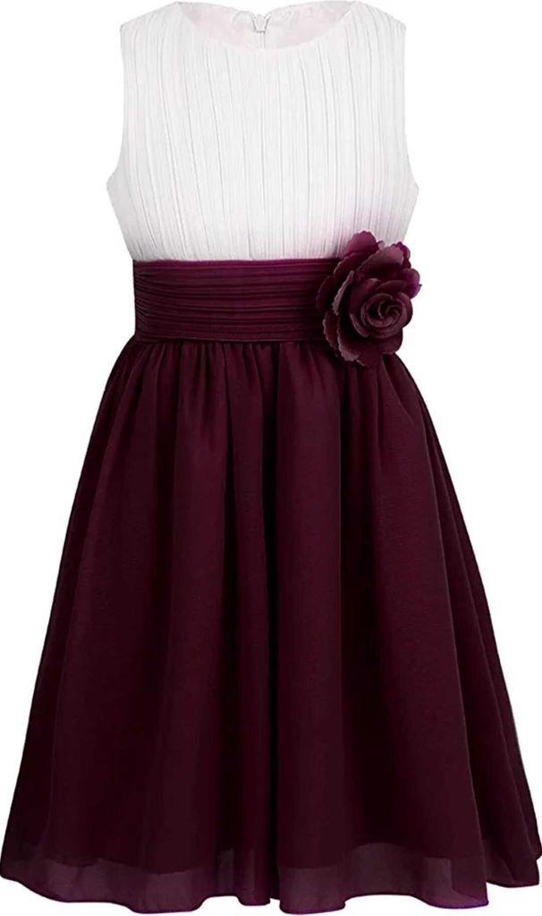 Mädchen Prinzessin Kleid Gr. 104 Cm Blumenmädchenkleider für Hochzeit Party Brautjungfern Festzug Festliches Kleid