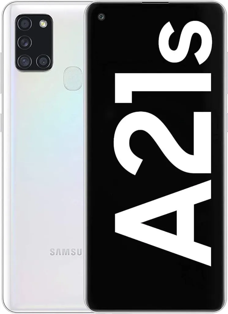Téléphone Portable Samsung A21s Blanc avec Quadruple Capteur Photo 48MP