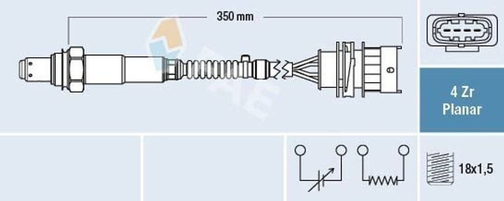FAE Lambdasonde für OPEL Corsa D Schrägheck (S07) vor-Kat Regelsonde Planarsonde 77498