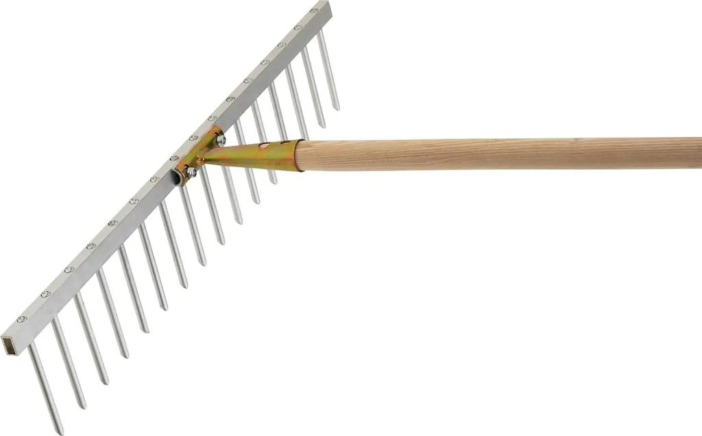 Râteau 16 dents en alliage léger 62 cm, réglable, manche pratique