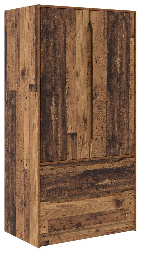 vidaXL Kleiderschrank mit Tür Altholz 79,5 x 49 x 156 cm Produktbild 
