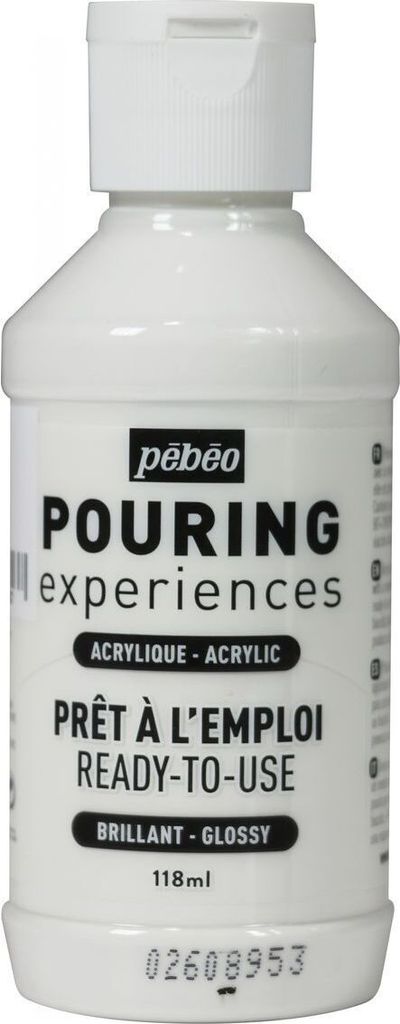 Glänzende Acrylfarbe für Pouring - Weiß - 118 ml