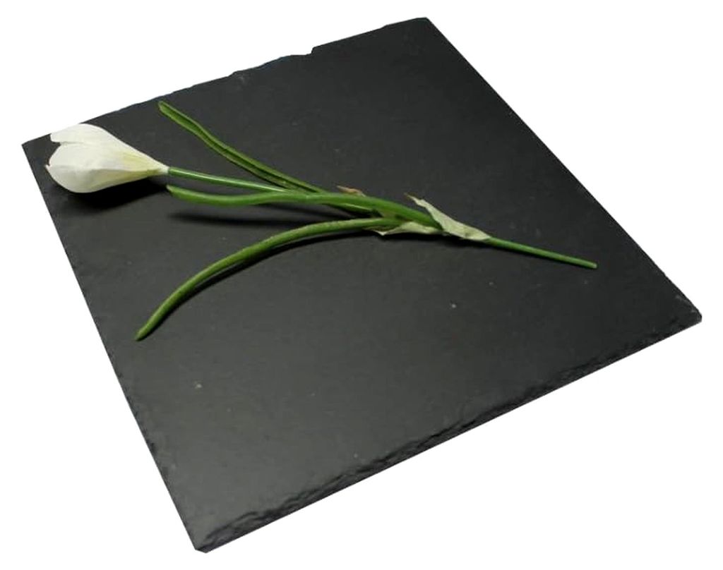 Schiefer Platzset, Schiefer Teller, Schiefer Platte 25x25 cm, Set mit 4 Stück