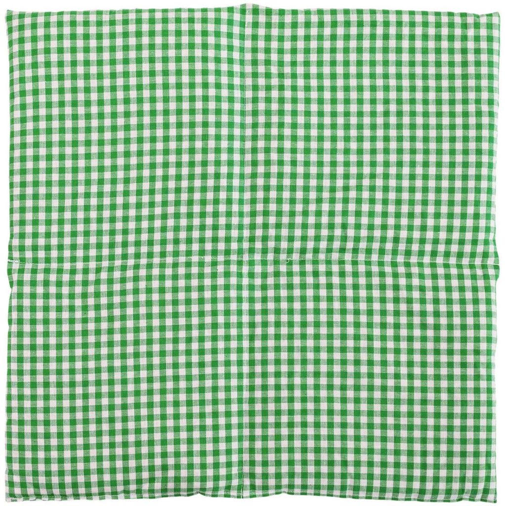 Traubenkernkissen 40x40cm 4-Kammer groß grün-weiß - Wärmekissen - Körnerkissen