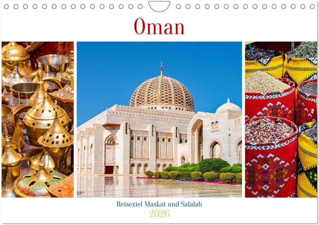 Oman - Reiseziel Maskat und Salalah (Wandkalender 2026 DIN A4 quer), CALVENDO Monatskalender
