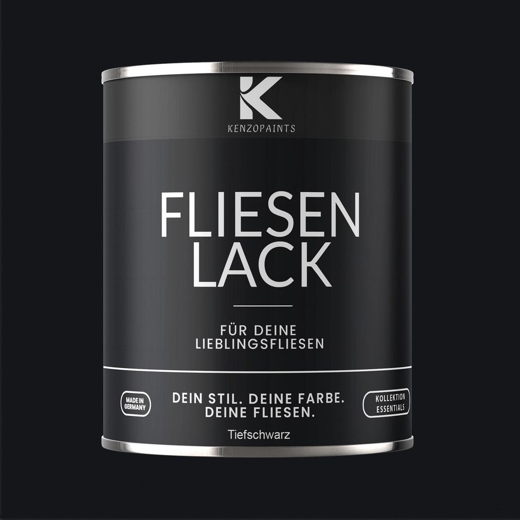 Kenzopaints 750ml Fliesenlack Fliesenfarbe - Tiefschwarz Produktbild 