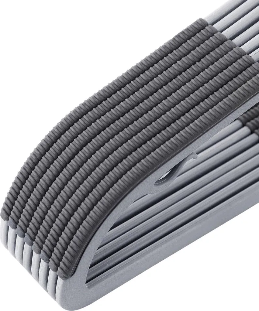Grucce Velluto Grigio Antiscivolo 50 Pezzi | Soluzione Armadio Perfetto - 5