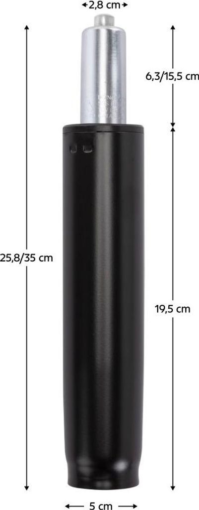 Kondela Plynový piest Piest Typ 1 35 cm - čierna Obrázok produktu 