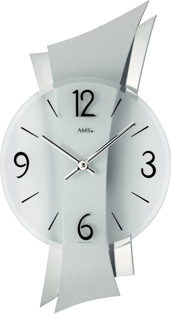 AMS Quarz-Wanduhr, Quarzwerk, 23x43x6cm, 9398 Produktbild 
