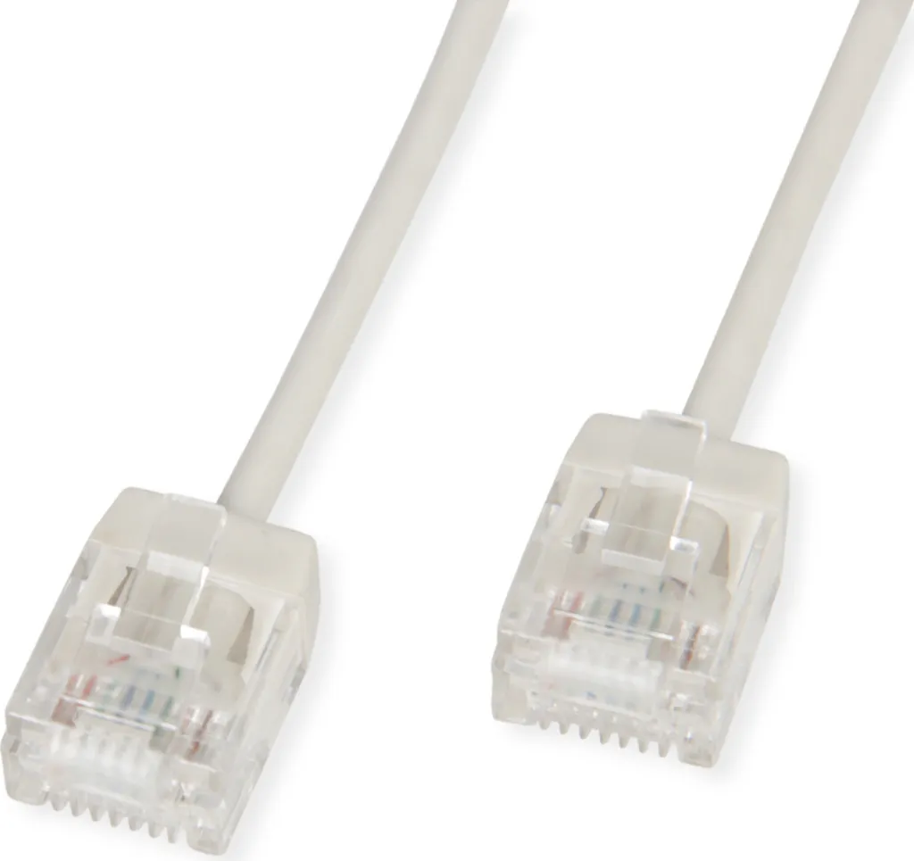 Cavo Patch ROLINE Cat.6A 1m Slim Grigio UTP - Ideale DataCenter