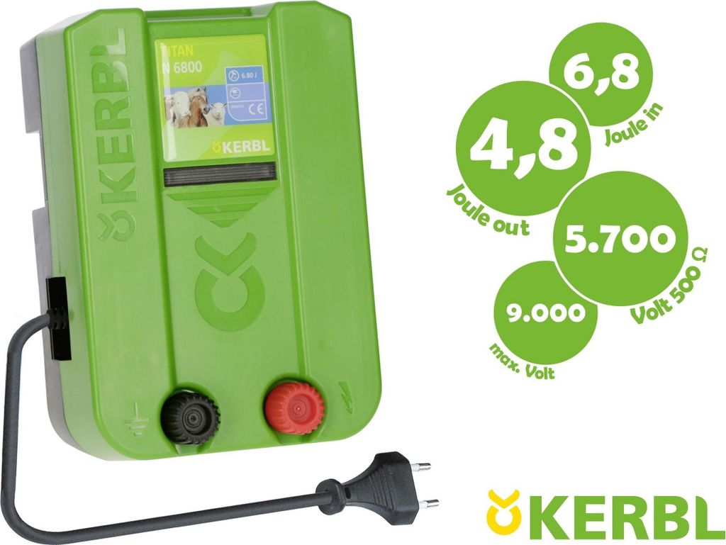 KERBL TITAN N 6800 Weidezaungerät, 230V, 6,8/4,8 Joule