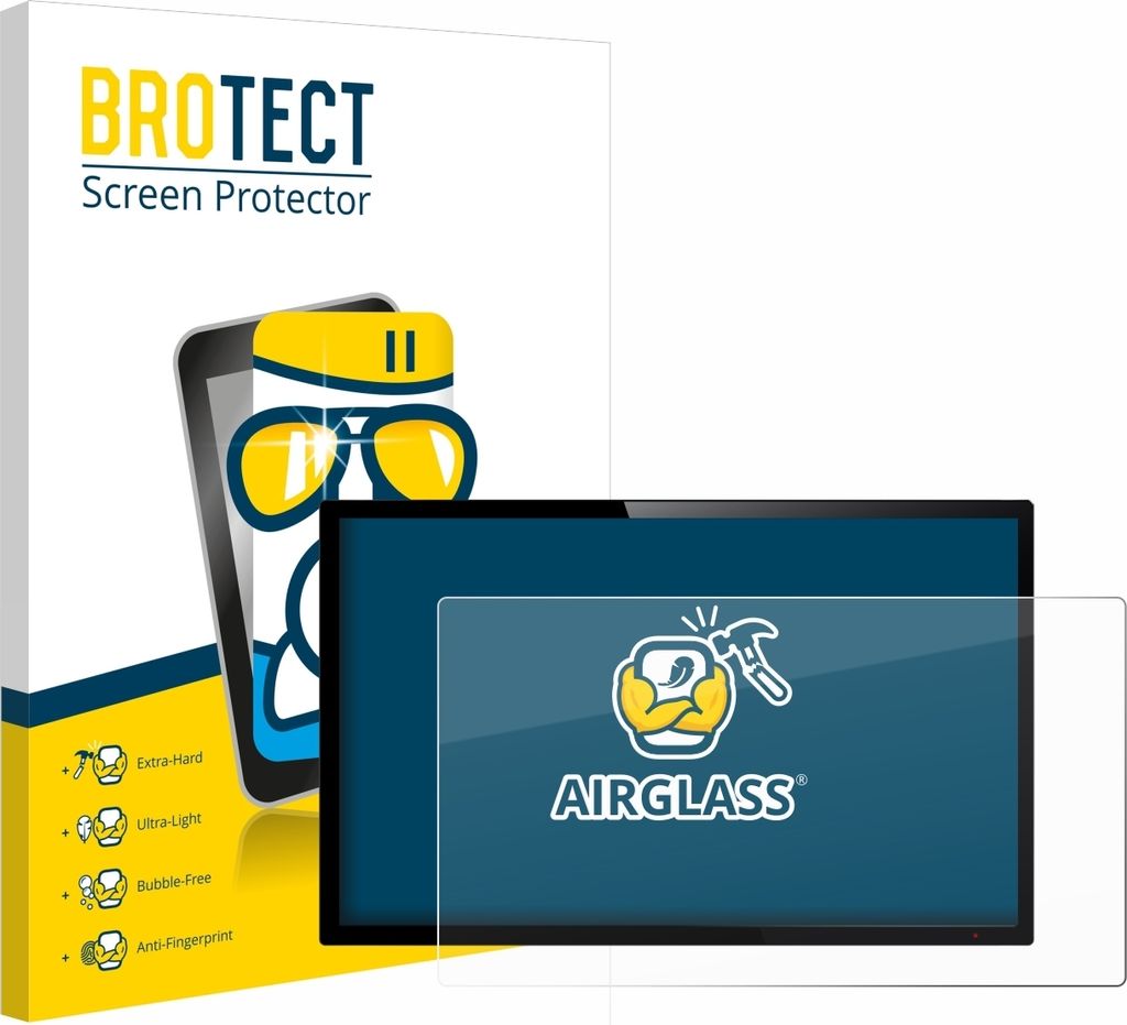BROTECT Schutzglas für Touch-Panel PCs mit 17.8 cm (7 Zoll) Displays 154.8 x 87 mm Schutzfolie Panzer Folie Glas Display Schutz klar