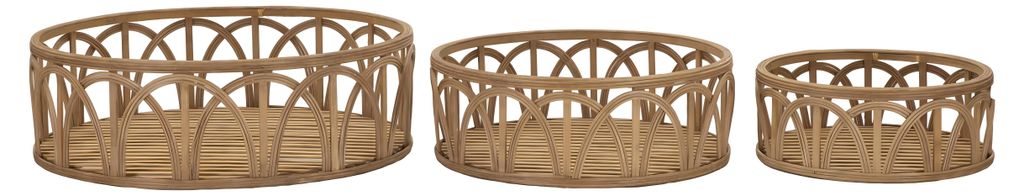 Sada stolíkov Rattan, 3 kusy, 50-40-30 cm, hnedá, značka Obrázok produktu 