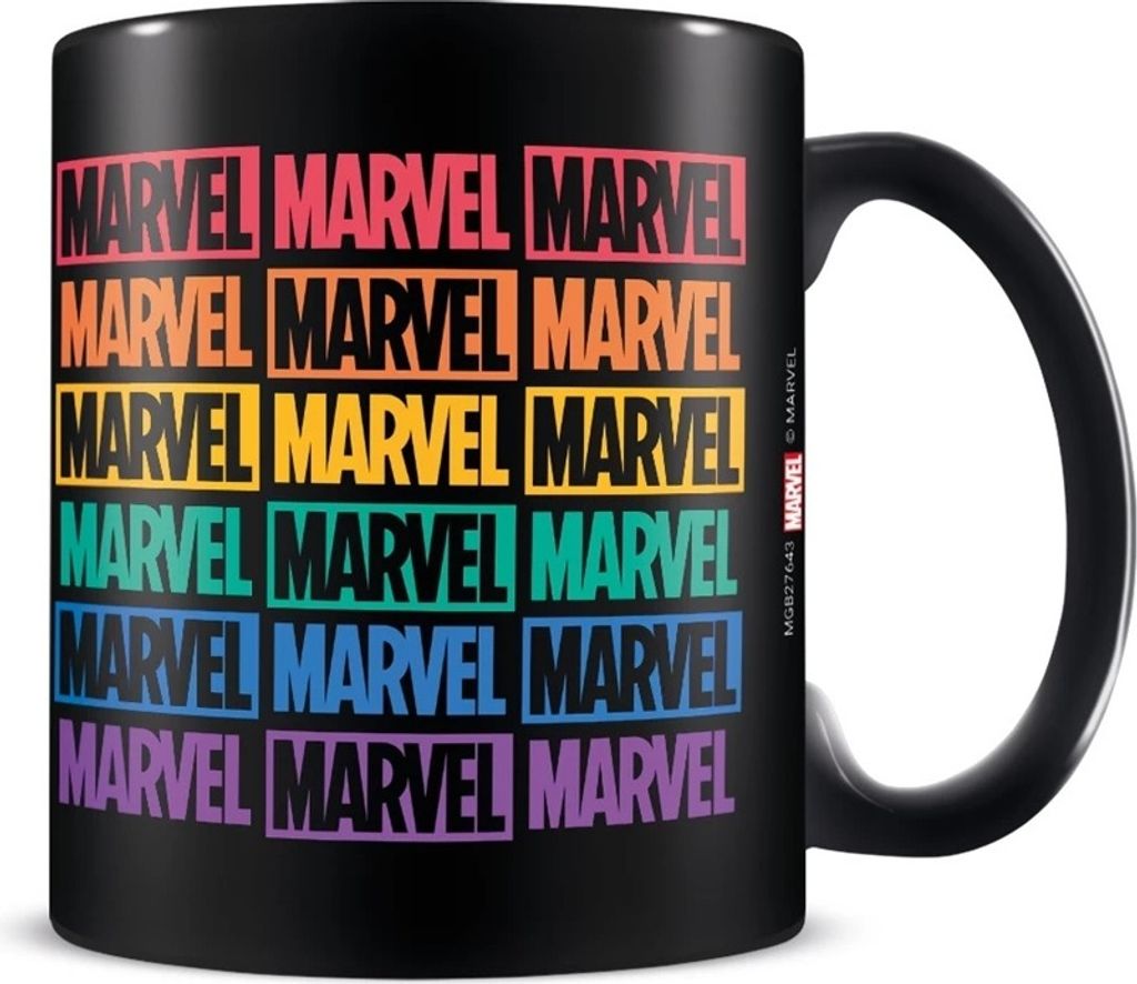 Marvel - Kaffeebecher "Pride", Logo-Muster PM5835 (Einheitsgröße) (Schwarz)