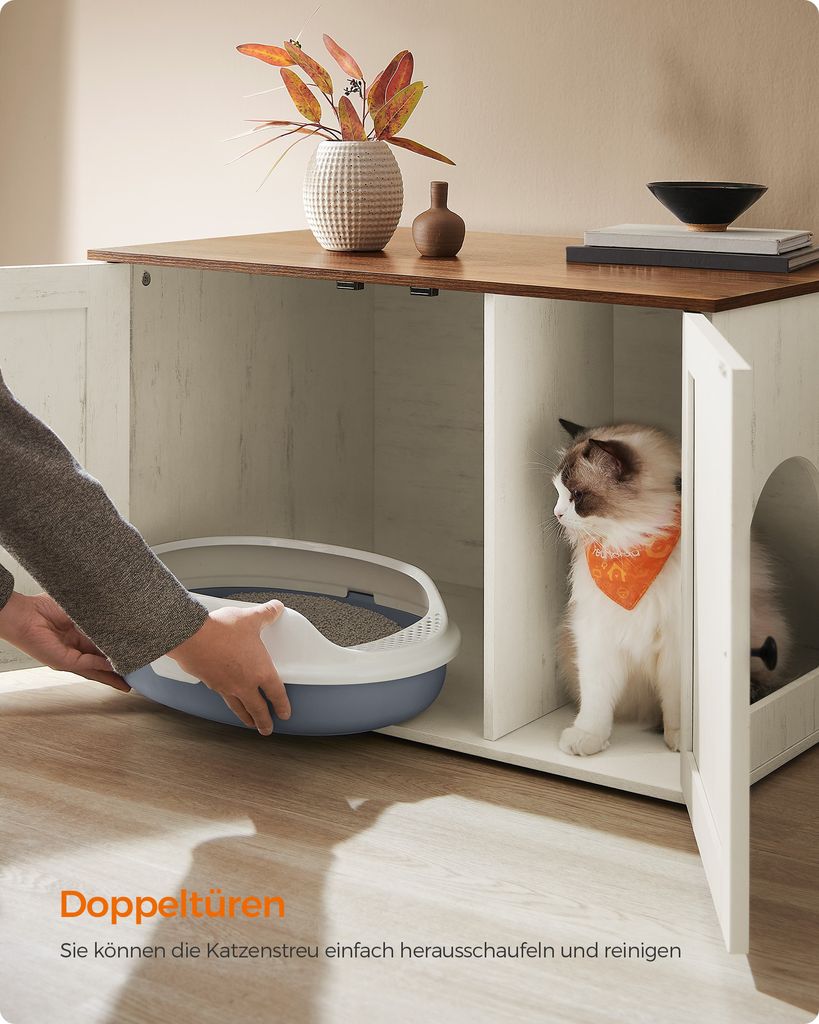 FEANDREA Katzentoilette,80x53x49,2cm,mit herausnehmbarem Produktbild 5