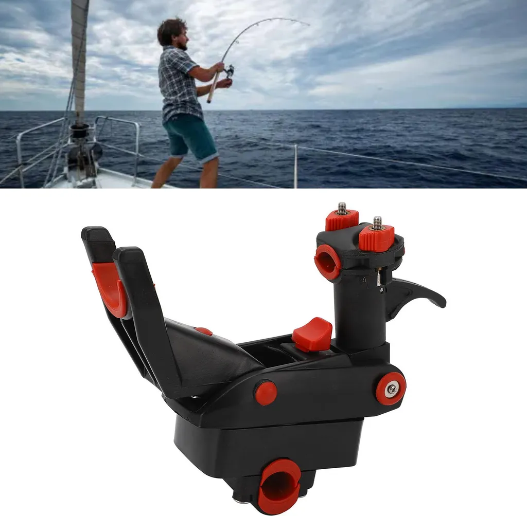 Support de canne à pêche pour pont de bateau avec pince réglable - 4