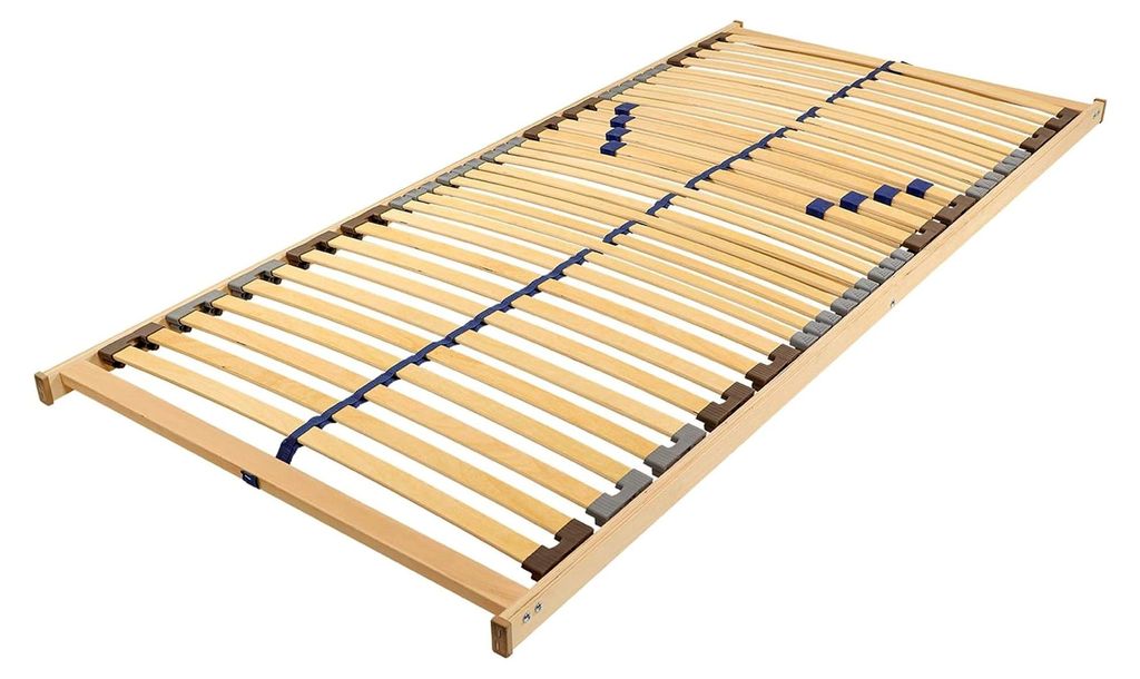 BeCo Lattenrost Blue Line NV, 80 x 200 cm, Blauer Engel, ultraflach, 33 Leisten, montiert, nicht verstellbar