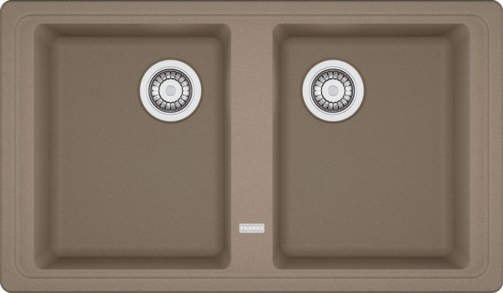 Franke BFG 620, Bündiges Waschbecken, Rechteckig, Fragranit, Beige, 2 Becken, Rechteckig