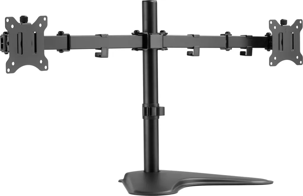 Support Écran PC Double Rotatif 360° Noir 8kg pour Bureau Ergonomique