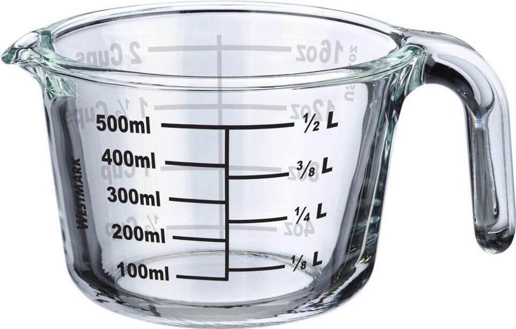 Westmark Messkanne, Glas, 0,5 l, offener Griff, 30622260