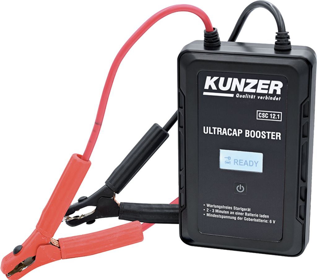 Kunzer Wartungsfreie Starthilfe 12 V mit Ultrakondensatortechnik CSC12.1