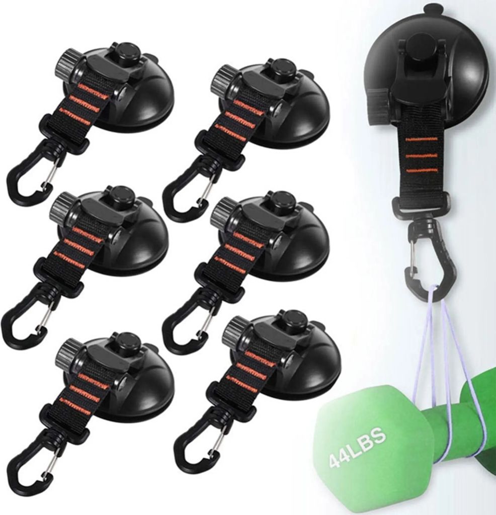 6 Stš¹cke Saugnapf Haken Extra Stark, Saugn?pfe Anker, Saugnapf Haken Camping fš¹r Vorzelt Wohnmobil Camping Zubeh?r, Auto Befestigung Haken Mu...