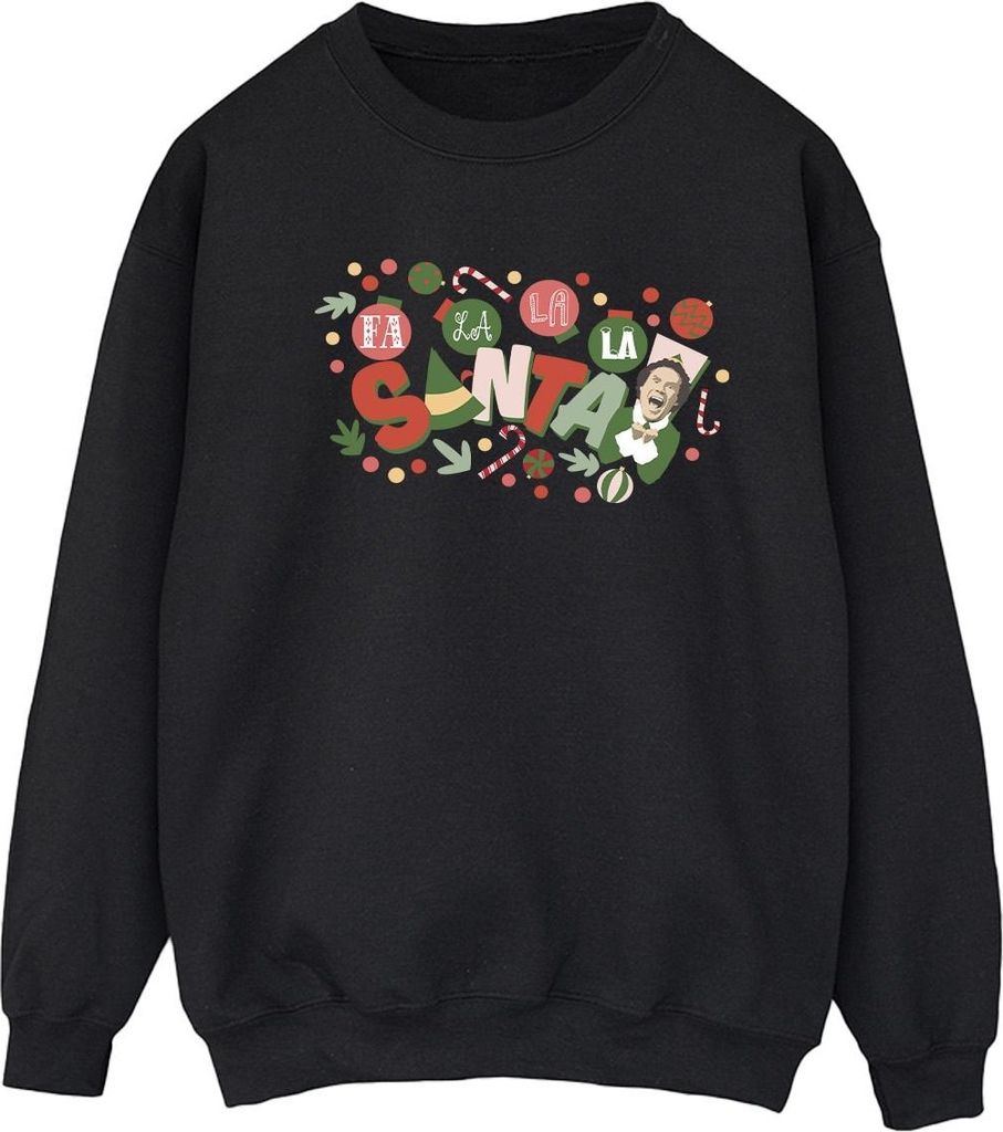 Elf - "Fa La La" Sweatshirt für Damen BI16721 (XL) (Schwarz)