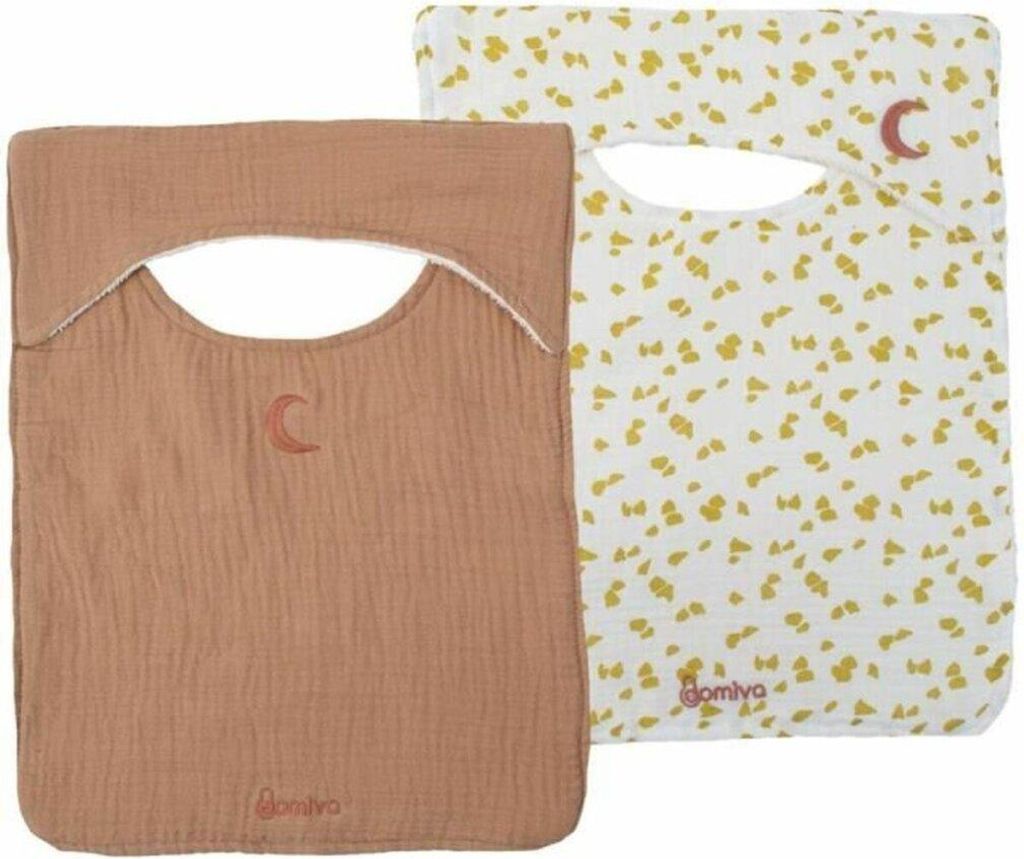 Set mit 2 Lätzchen – DOMIVA – Savannah – Amerikanischer Halsausschnitt – Weiche und saugfähige Baumwolle