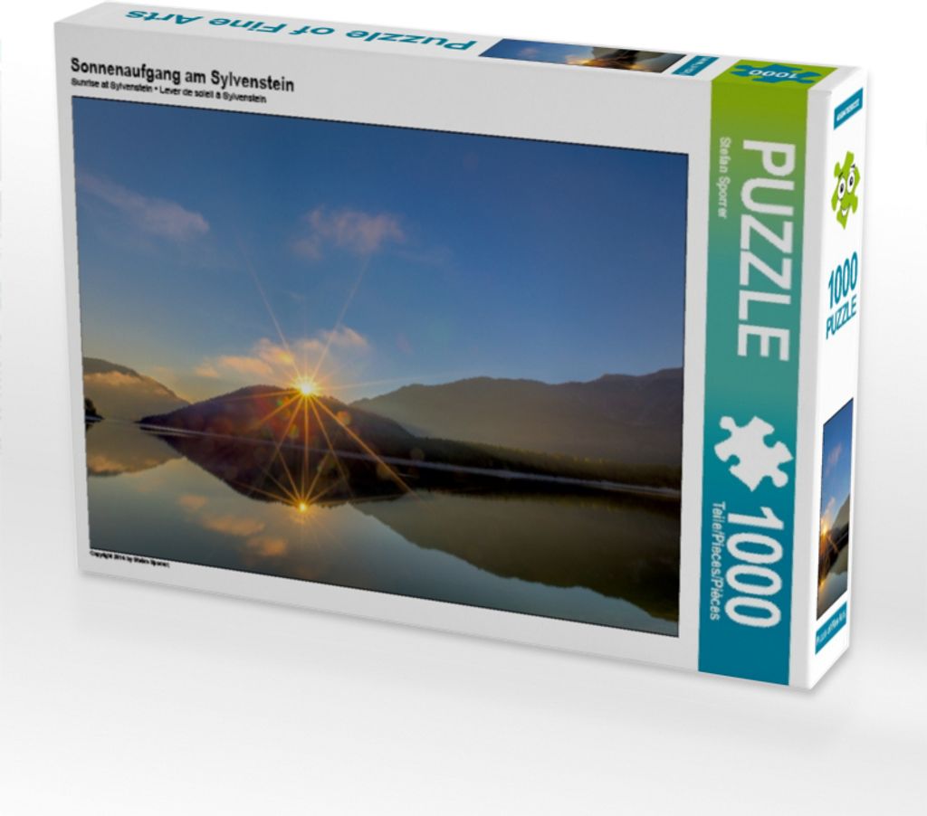 Calvendo Sonnenaufgang am Sylvenstein 1000 Teile Puzzle quer 640x480mm, Sporrer Stefan; 7406579